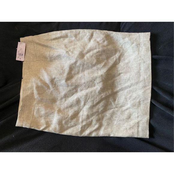 Ann Taylor NWT The High Waist Seamed Linen Pencil Skirt Beige, Sz 6P, MP $108 - Picture 12 of 12